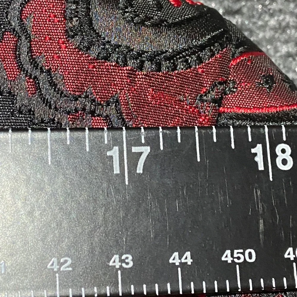 Coofandy Mens Red Black Paisley Tuxedo‎ Blazer Shawl Lapel Dinner Jacket S NEW